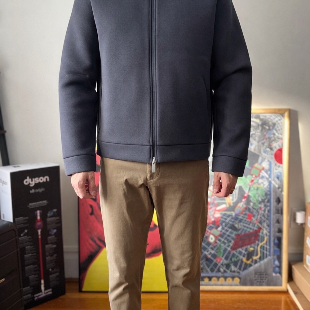 COS Jersey Bomber Jacket – Grey – 100% Cotton – Like New (Size M)